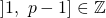 ]1, \ p-1] \in \mathbb{Z}