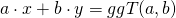 a \cdot x + b \cdot y = ggT(a,b)